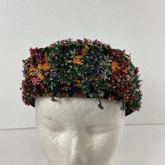 BULLOCK\'S WILTSHIRE Hat Headband Embroidery Silk Flowers Beads main image 8